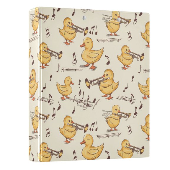 Three Ring Binder Duck Musical Instrument 1.5 Inch Round Binder D-Rings for Office Supplies and More