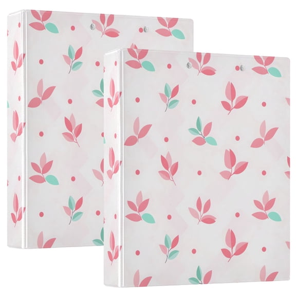 Three Ring Binder Flower Red Tile 1.5 Inch Round Binder D-Rings for Office Supplies and More