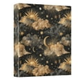 thumbnail image 1 of Three Ring Binder Golden Sun and Moon 1.5 Inch Round Binder D-Rings for Office Supplies and More, 1 of 10