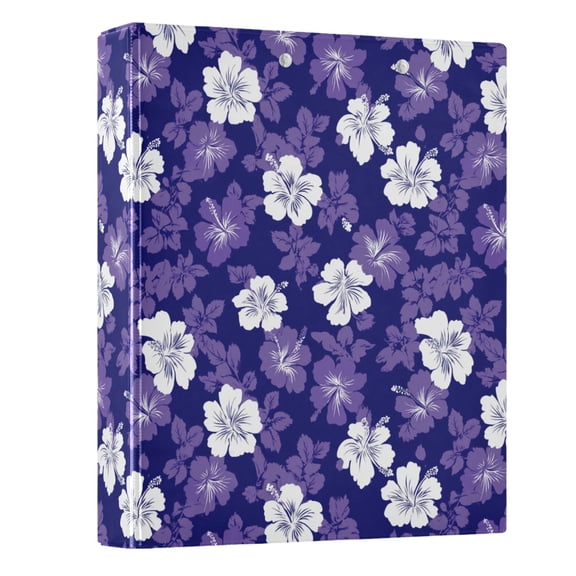 Three Ring Binder Hibiscus 1.5 Inch Round Binder D-Rings for Office Supplies and More