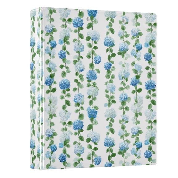 Three Ring Binder Hydrangea Vines 1.5 Inch Round Binder D-Rings for Office Supplies and More