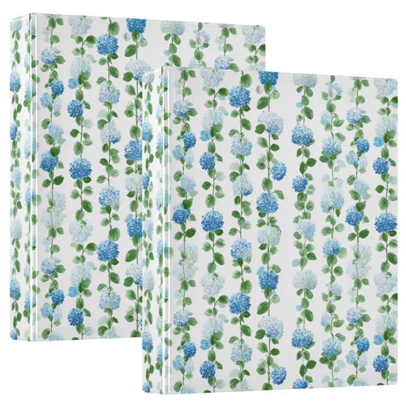 Three Ring Binder Hydrangea Vines 1.5 Inch Round Binder D-Rings for Office Supplies and More