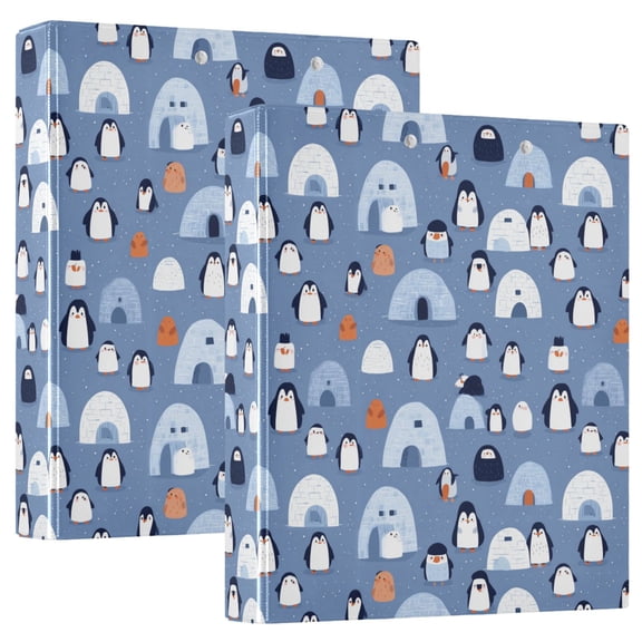 Three Ring Binder Igloo Penguin 1.5 Inch Round Binder D-Rings for Office Supplies and More