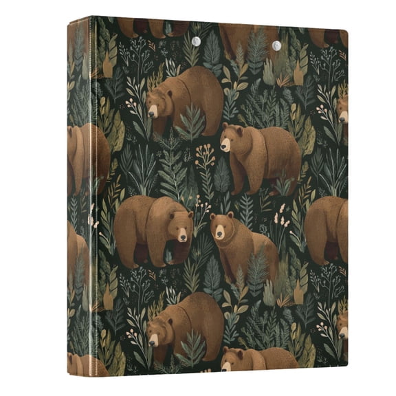 Three Ring Binder Jungle Bear 1.5 Inch Round Binder D-Rings for Office Supplies and More