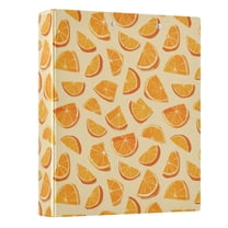 Three Ring Binder Large Orange Slice 1.5 Inch Round Binder D-Rings for Office Supplies and More