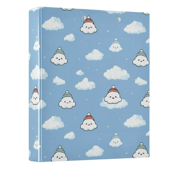 Three Ring Binder Leisurely Cloud 1.5 Inch Round Binder D-Rings for Office Supplies and More