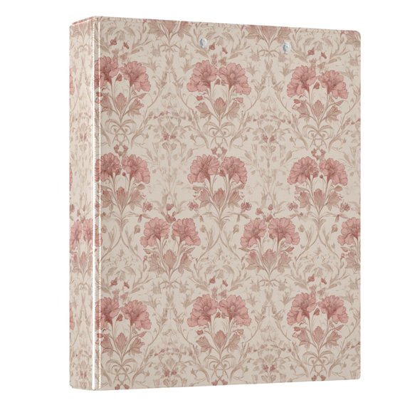 Three Ring Binder Lightpink Flower 1.5 Inch Round Binder D-Rings for Office Supplies and More