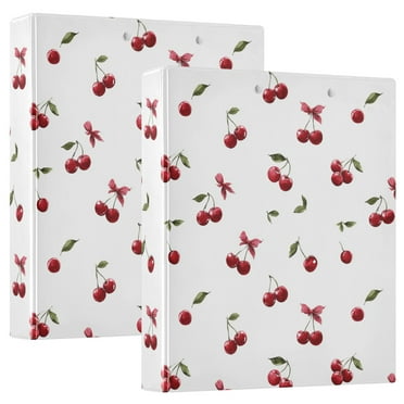 Three Ring Binder Little Cute Cherry 1.5 Inch Round Binder D-Rings for Office Supplies and More