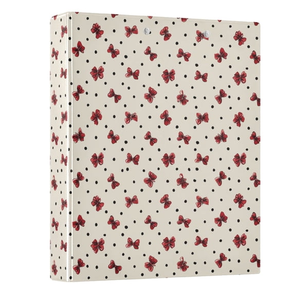 Three Ring Binder Little Red Bow 1.5 Inch Round Binder D-Rings for Office Supplies and More