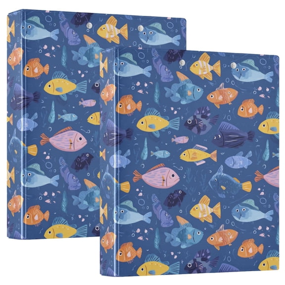 Three Ring Binder Many Fish 1.5 Inch Round Binder D-Rings for Office Supplies and More