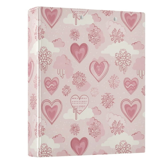 Three Ring Binder Minimalist Hart Shape 1.5 Inch Round Binder D-Rings for Office Supplies and More