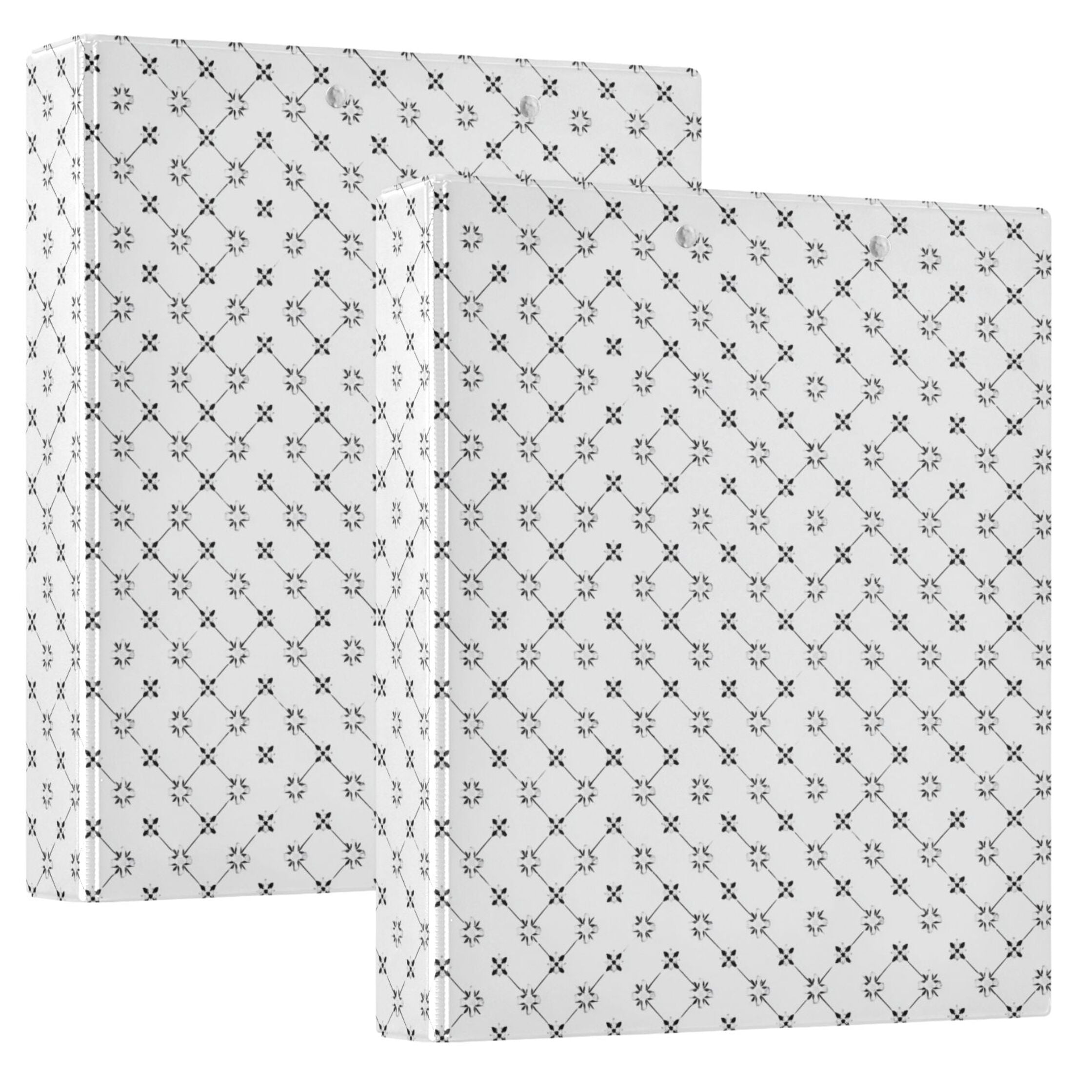 Three Ring Binder Minimalist Lines 1.5 Inch Round Binder D-Rings for ...