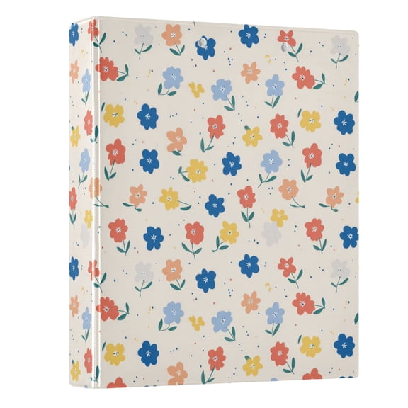 Three Ring Binder Painting Flowers 1.5 Inch Round Binder D-Rings for Office Supplies and More