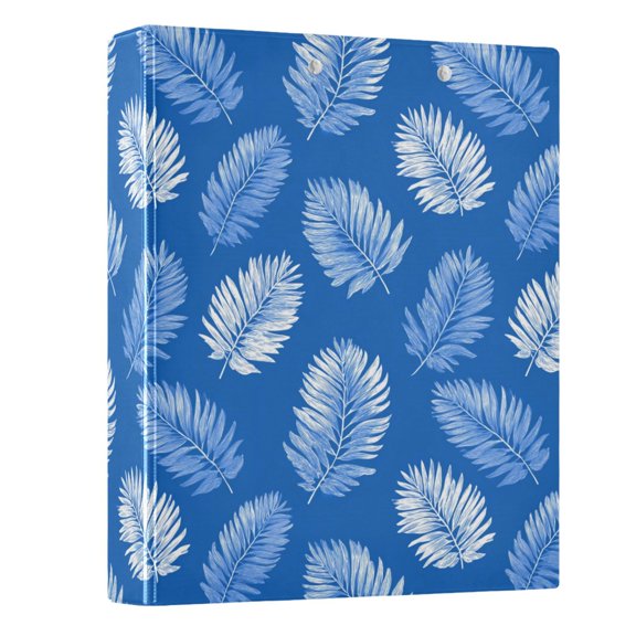 Three Ring Binder Palm Tree Leaves 1.5 Inch Round Binder D-Rings for Office Supplies and More