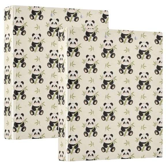 Three Ring Binder Panda Bamboo 1.5 Inch Round Binder D-Rings for Office Supplies and More