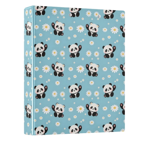 Three Ring Binder Panda Daisy 1.5 Inch Round Binder D-Rings for Office Supplies and More