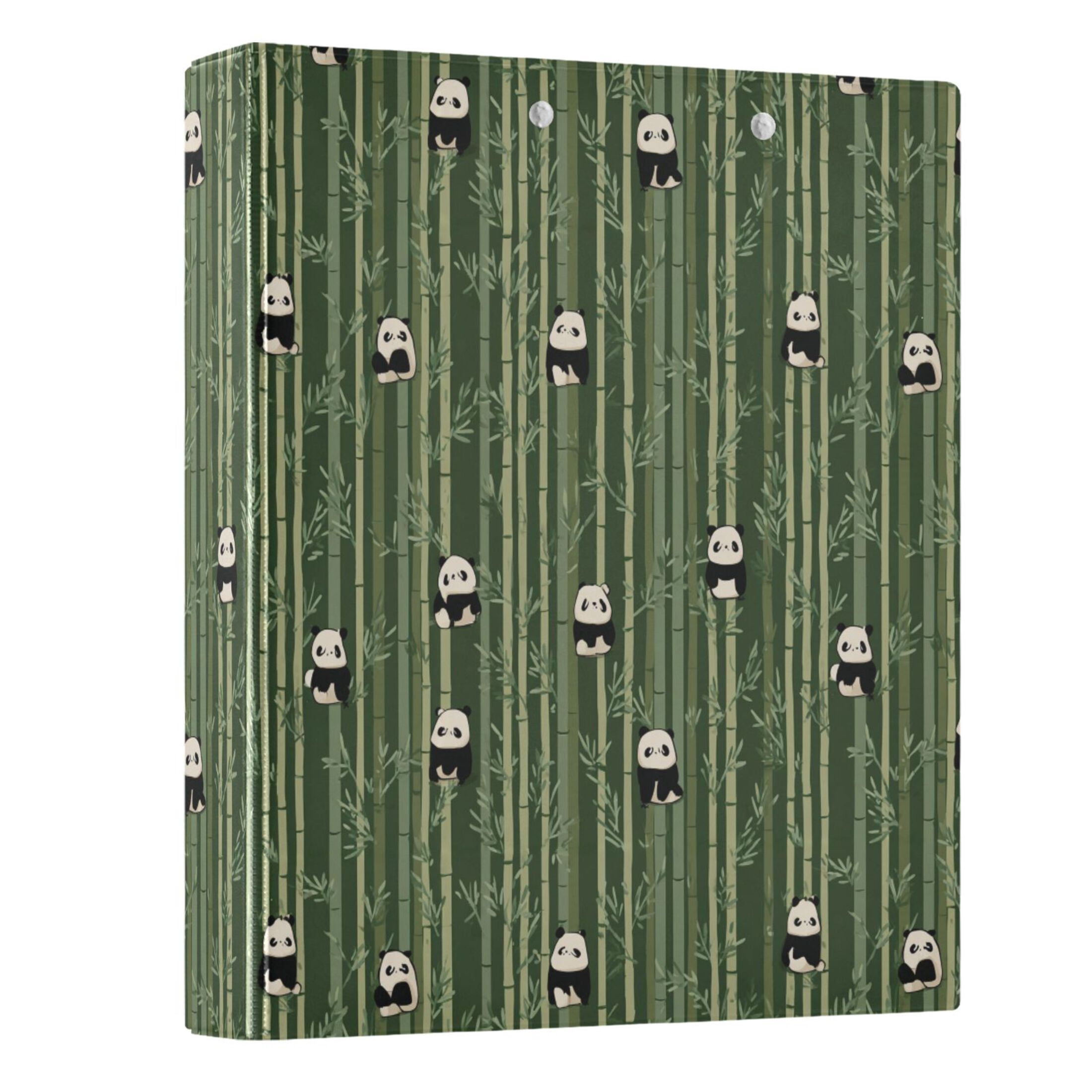 Three Ring Binder Pandas Bamboo 1.5 Inch Round Binder D-Rings for ...