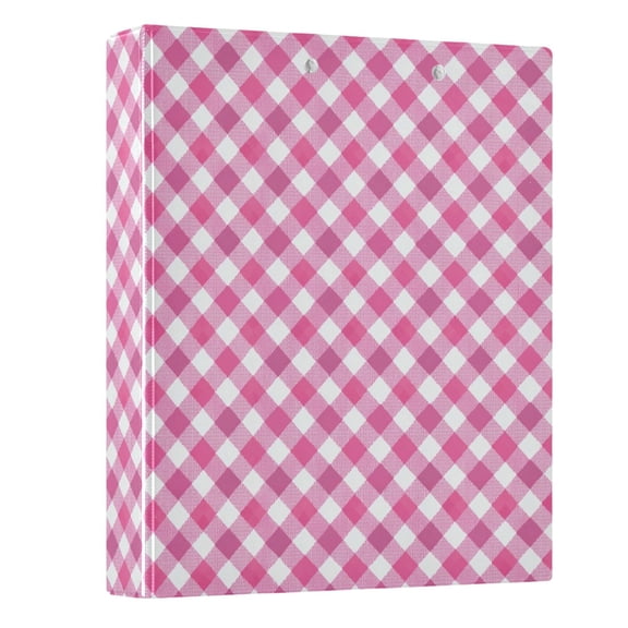 Three Ring Binder Pink Stripes 1.5 Inch Round Binder D-Rings for Office Supplies and More