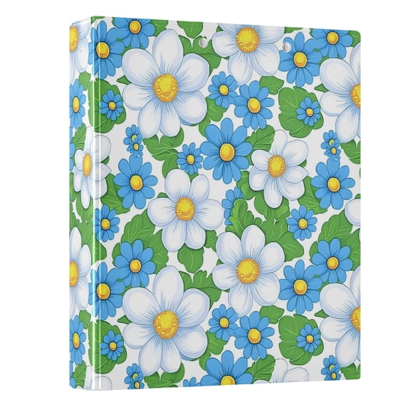 Three Ring Binder Plant Abstract Plant Green Cartoon White 1.5 Inch Round Binder D-Rings for Office Supplies and More