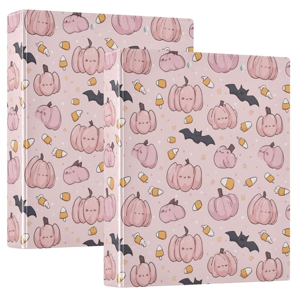 Three Ring Binder Pumpkin Candy Corn 1.5 Inch Round Binder D-Rings for Office Supplies and More