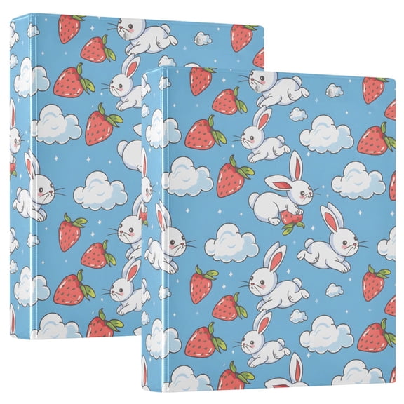 Three Ring Binder Rabbit and Cloud 1.5 Inch Round Binder D-Rings for Office Supplies and More