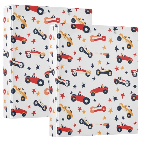 Three Ring Binder Racing Car 1.5 Inch Round Binder D-Rings for Office Supplies and More