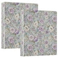 thumbnail image 1 of Three Ring Binder Retro Flowers 1.5 Inch Round Binder D-Rings for Office Supplies and More, 1 of 10