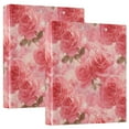 thumbnail image 1 of Three Ring Binder Retro Romantic Roses 1.5 Inch Round Binder D-Rings for Office Supplies and More, 1 of 10