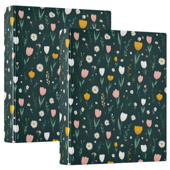 Three Ring Binder Simple Buds 1.5 Inch Round Binder D-Rings for Office Supplies and More