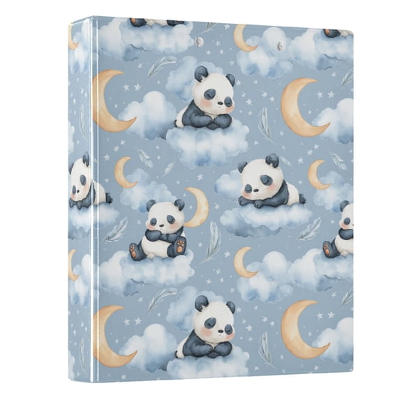 Three Ring Binder Sleeping Panda 1.5 Inch Round Binder D-Rings for Office Supplies and More
