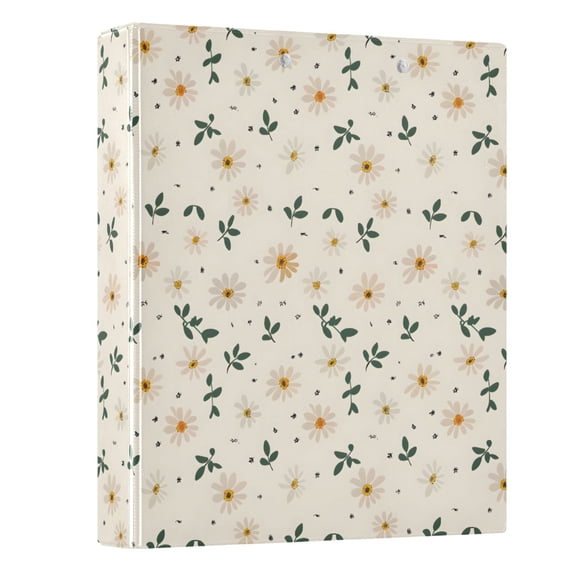 Three Ring Binder Small Daisy 1.5 Inch Round Binder D-Rings for Office Supplies and More