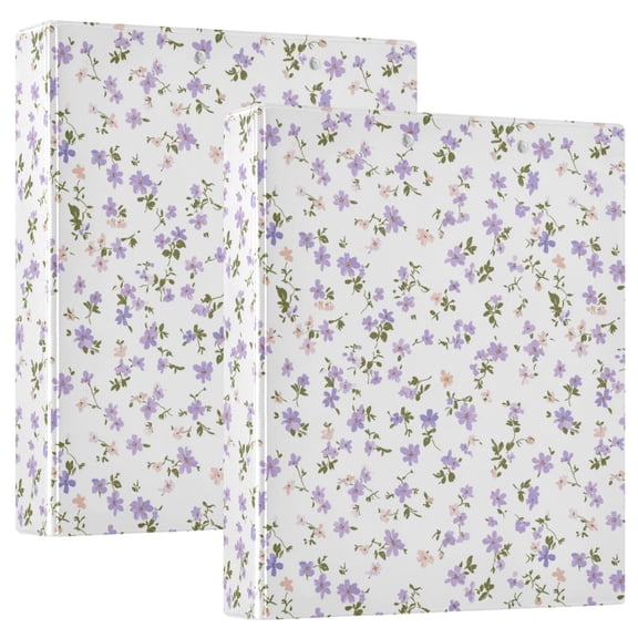 Three Ring Binder Small Floral 1.5 Inch Round Binder D-Rings for Office Supplies and More