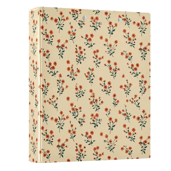 Three Ring Binder Small Florals 1.5 Inch Round Binder D-Rings for Office Supplies and More