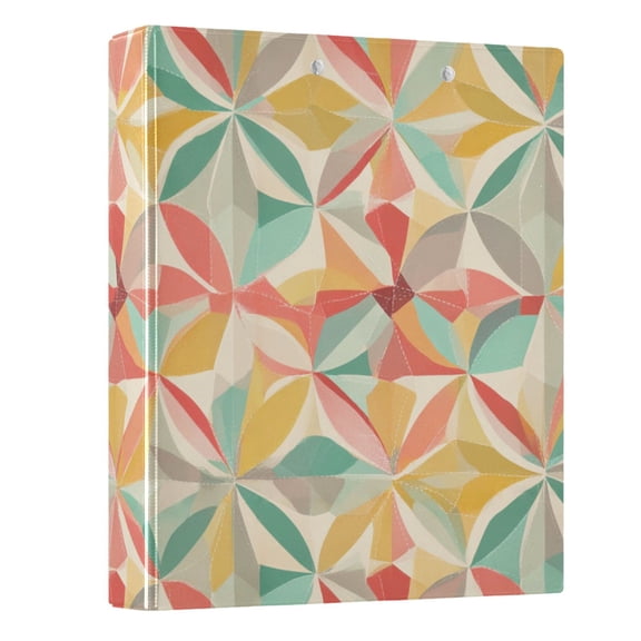 Three Ring Binder Small Hexagon Pattern 1.5 Inch Round Binder D-Rings for Office Supplies and More