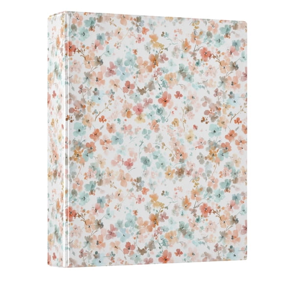 Three Ring Binder Smaller Flowers 1.5 Inch Round Binder D-Rings for Office Supplies and More