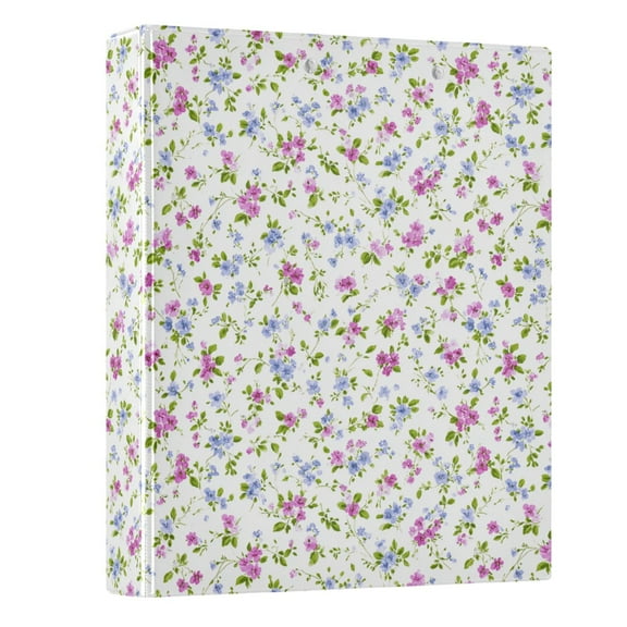 Three Ring Binder Soft Little Flowers 1.5 Inch Round Binder D-Rings for Office Supplies and More
