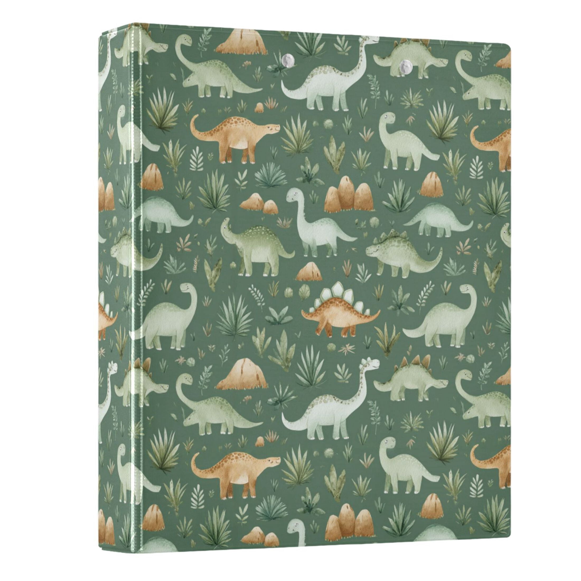 Three Ring Binder Various Dinosaurs 1.5 Inch Round Binder D-Rings for Office Supplies and More