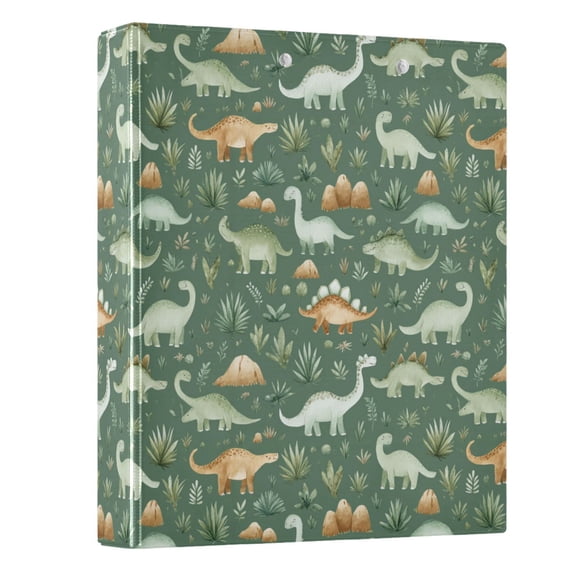 Three Ring Binder Various Dinosaurs 1.5 Inch Round Binder D-Rings for Office Supplies and More