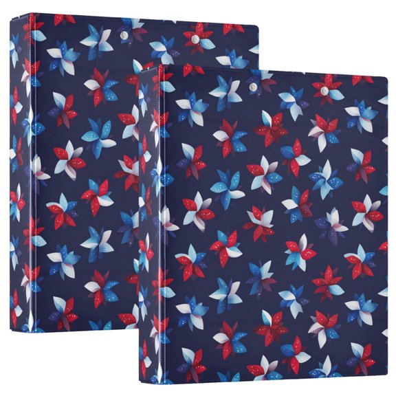 Three Ring Binder Windmill White and Blue 1.5 Inch Round Binder D-Rings for Office Supplies and More