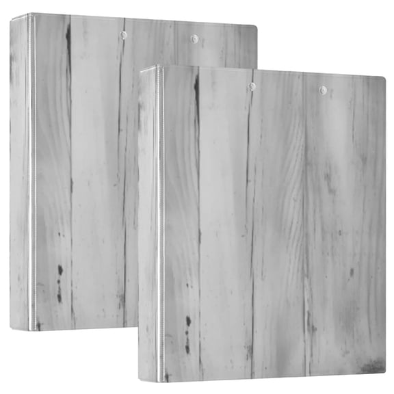Three Ring Binder Wooden Texture 1.5 Inch Round Binder D-Rings for Office Supplies and More