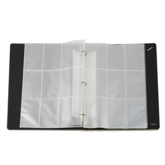 Three-Ring Photo Album - Expandable Binder with Elastic Closure - Tan - 8.8" x 12" - 20 Sheets - 1 Pack