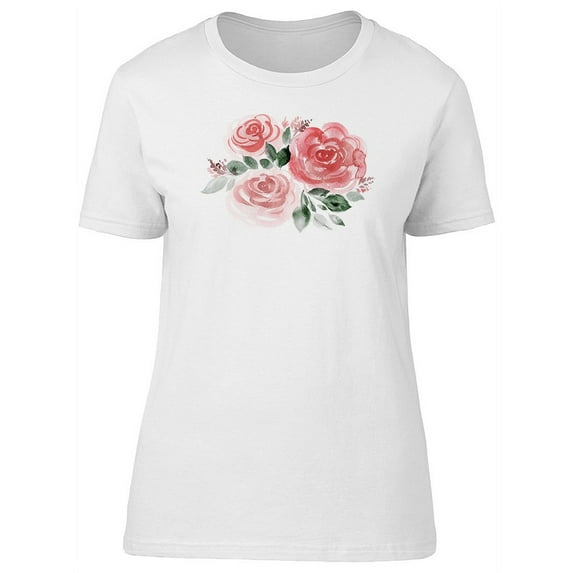 Three Roses In Lemonade Pink T-Shirt Women -Image by Shutterstock, Female Large