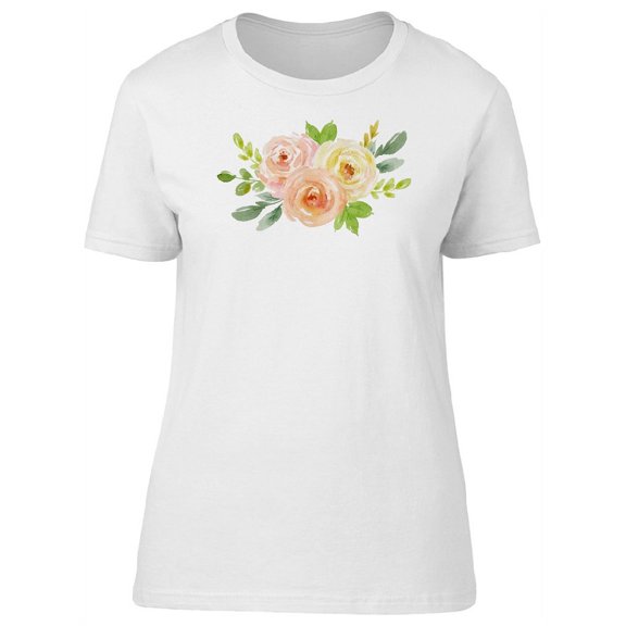 Three Roses / Pastel Colors T-Shirt Women -Image by Shutterstock, Female XX-Large