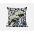 thumbnail image 1 of Three Roses with Butterfly Indoor/Outdoor Pillow in Green Gray Blue Black 16x16, 1 of 5