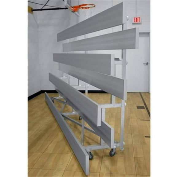 Three Row Low Rise Tip-N-Roll Spectator Bleacher Plank - 7 ft.