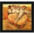 thumbnail image 1 of Three Russian Dancers 30x28 Large Black Ornate Wood Framed Canvas Art by Edgar Degas, 1 of 2
