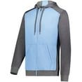 thumbnail image 1 of Augusta Sportswear 6899.20V.3XL Three-Season Fleece Full Zip Hoodie, Columbia Blue & Carbon Heather - 3XL, 1 of 1