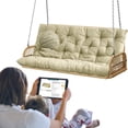 thumbnail image 1 of XXLYY Three Seat Swing Replacement Cushions, Porch Swing Cushions, Thickened Waterproof Polyester Fabric Bench Cushion with Ties, Replacement Cushion for Outdoor Patio Swing, 1 of 7