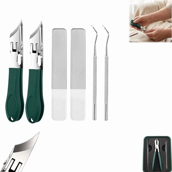 Three Sets of Eagle Beak Beveled Nail Clippers, Premium 3-Piece Eagle Beak Nail Clipper Set, Heavy Duty 25° Slanted EagleBeak Nail Clipper Set for Thick Nails