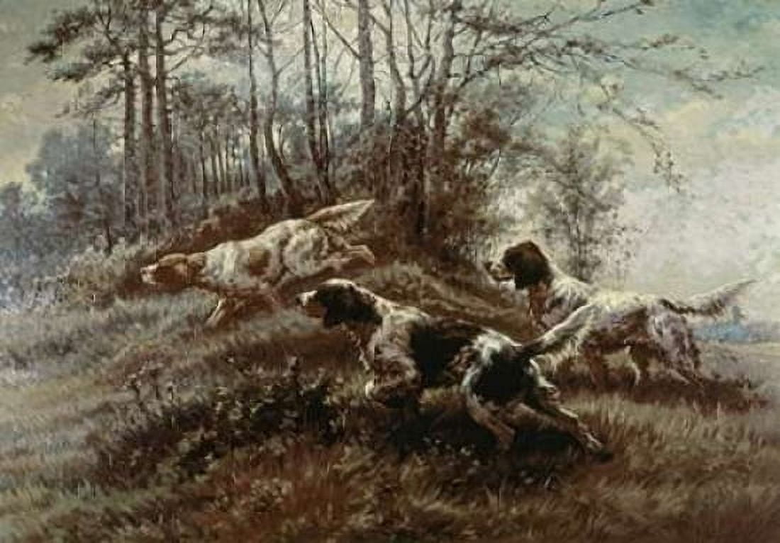 Three Setters Afield Canvas Art - Edmund Henry Osthaus (20 x 28)
